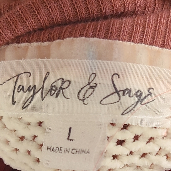 💥4/$20 TAYLOR & SAGE Soft Plaid Oversized Sweater NWT - Picture 13 of 14